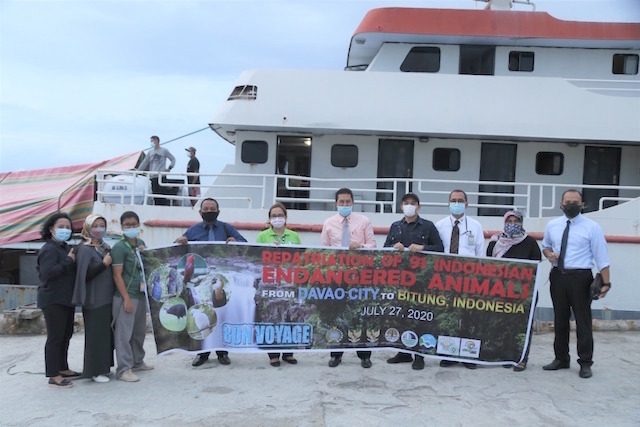 Pemulangan 91 Satwa Langka Indonesia dari Davao City, Filipina